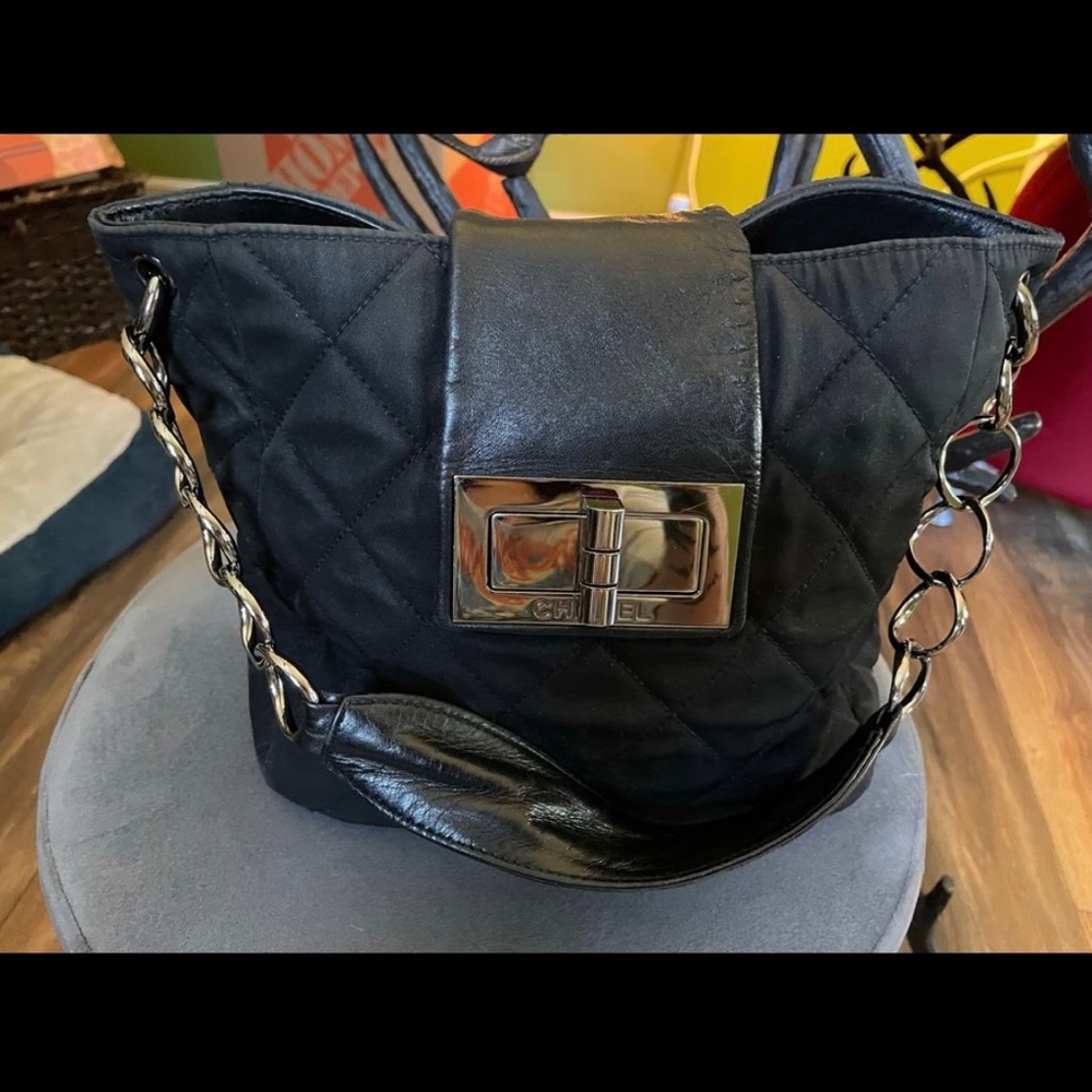 SOLD Chanel Lambskin Nylon Quilted Shoulder Bag x body